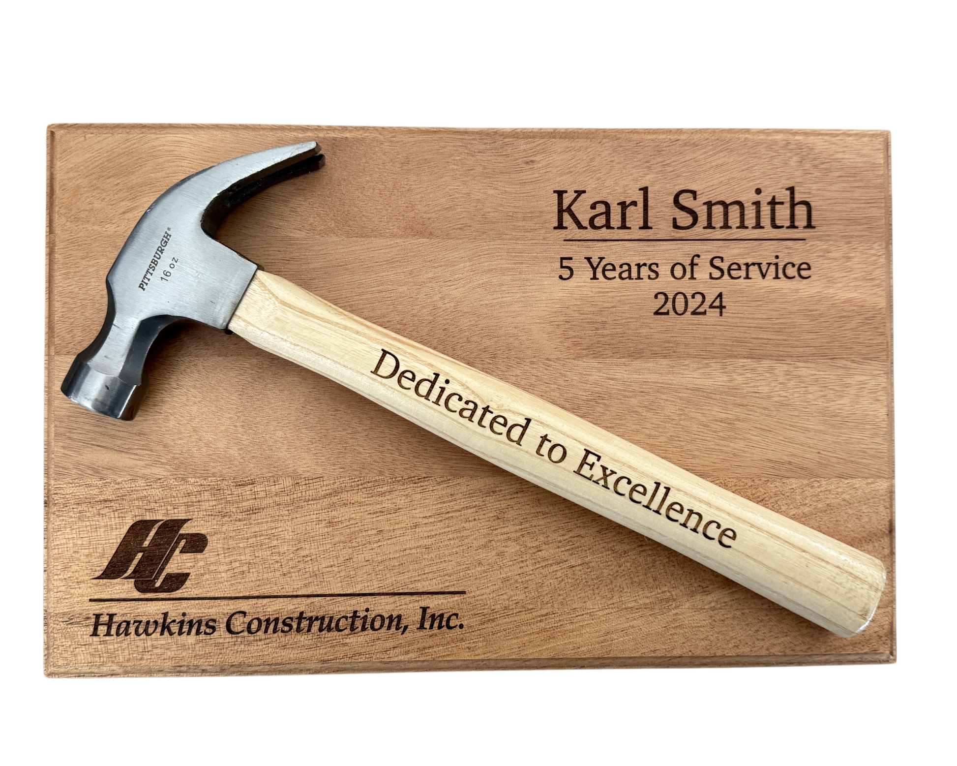 Personalized Hammer Plaque - Golden Hammer