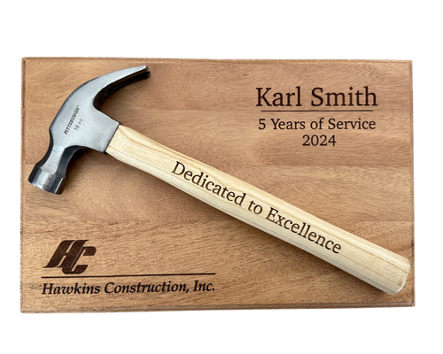 Personalized Hammer Plaque - Golden Hammer